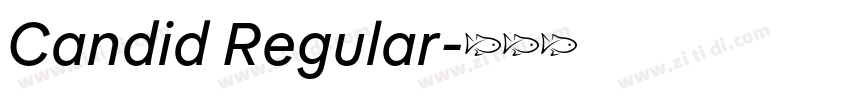 Candid Regular字体转换